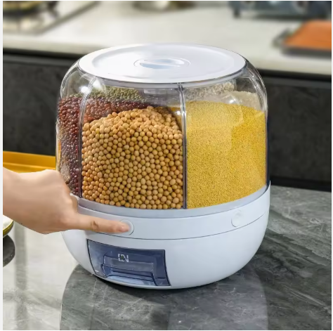 food dispenser 360 degree rotation food dispenser rice barrel